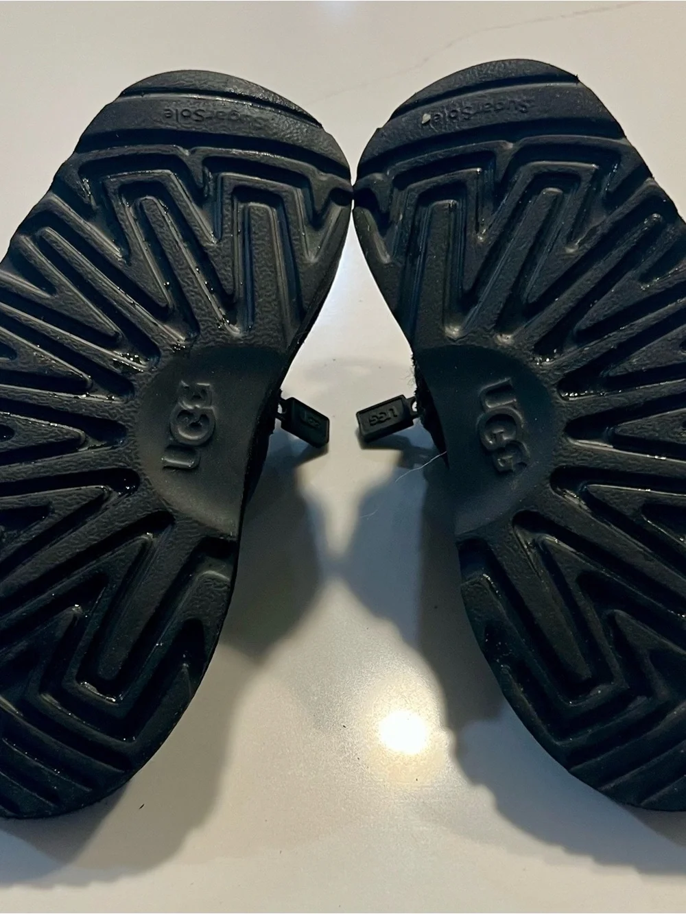 UGG Kids Black Cozy Zip-Back Booties